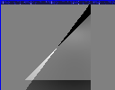 Difference image between scan-line and raytracing of the simple RIB-scene, thumbnail